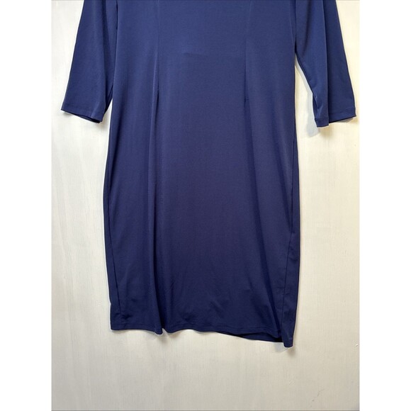 A Pea in the Pod Women's Dress Medium Faux Wrap Maternity Navy - Picture 13 of 13